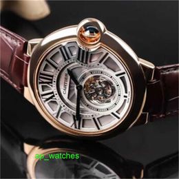 Ct Luxury Watches Carters Blue Balloon Series W6920001 Watch 46 Diameters Mens Watch Manual Mechanical 18k Gold Tourbillon FU5U with Box