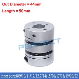 D44L50 flexible diaphragm coupling inner diameter 8/10/12/14/15/16/17/18/19/20/22 Plum Shaft Coupling CNC Stepper Motor Coupler