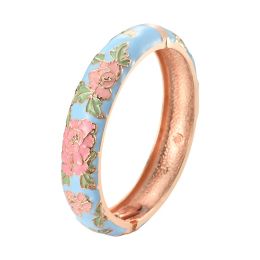 UJOY Enamelled Bracelets For Women Chinese Flower Women Bangles Indian Viking Bracelet On Hand African Jewellery Dubai Women's Gift