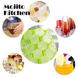 Ice Cube Maker Silicones Mould Honeycomb Tray Magnum Silicone Mold Forms Food Grade for Whiskey Cocktail Popsicle