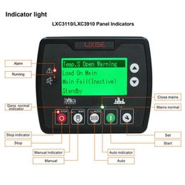 LIXiSE LXC3110 Auto Start Stop Generator Controller Module Diesel Alternator Control Board Panel Generator Accessories Parts