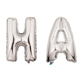 Gold&Silver Letter Number Foil balloons 1pc 16inch Alphabet Digital Inflatable Balloons Wedding birthday Party DIY Decorations