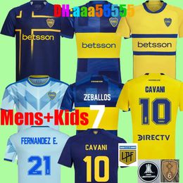 24 25 Boca Soccer Jerseys Juniors 2023 2024 MARADONA CAVANI BENEDETTO MARCOS ROJO CARLITOS DE ROSSI TEVEZ SALVIO BARCO JANSON MEDINA Kids 23 24 Football Shirt