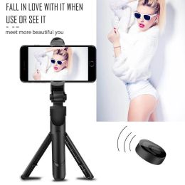 Monopods Wireless Bluetoothcompatible Selfie Stick Mini Tripod Monopod with Remote Control for Ios Android Mobile Selfie Timer Shutter 3