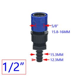 Barbed 1/4 3/8 1/2 3/4 1inch Hose Quick Connector 4/7mm 8/11mm 16mm 20mm 25mm Water Hose Connector Tap 1pcs