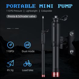 MORIDER 110Psi Hand Air Pump Portable Mini MTB Road Bicycle Pump Cycling Inflator Bike Ball Accessories Support AV FV Conversion