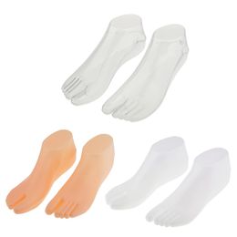 1Pair Plastic Female Feet Mannequin Foot Thong Sandal Shoe Sock Model Display