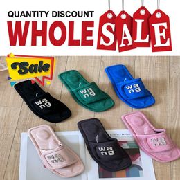 2024 Top Quality Slippers Designer Sandals Luxury Women Velvet material rhinestone Velcro tape GAI party Soft Slip-On Size 35-42