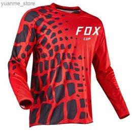 قمصان ركوب الدراجات 2022 Downhill Jerseys Cup Cup Mountain Bike Pike Ofrroad DH Motorcycle Motocross Sportwear Racing Cycling Cycling Clicking Fit Y240410