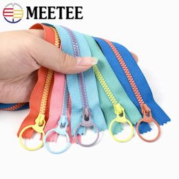 20pc Meetee 3# Close-end Resin Zippers 15/20/30/40cm Closure Zip Pull Ring Slider for Bags Garment Tailor Sewing Craft Accessory