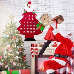 Countdown Calendar Christmas Tree Santa Claus Snowman Timer Door Wall Window Christmas Decor Advent Calendars Home Decor P1