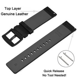 20/22mm Genuine Leather Watch band For Xiaomi Huami Amazfit GTR 4 47/42 Bracelet Quick Release Replacement wristband Accessories