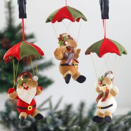 Parachute Climbing Rope Ladder Santa Claus Christmas Decorations Outdoor Parachute Santa Claus Doll Pendant New Year Decor New