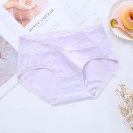 Pregnant Women's Low Waist Underwear Ice silk Large Size Pregnancy Prenatal And Postnatal Graphene Antibacterial Underwear