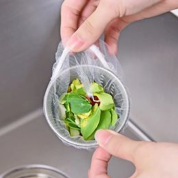 30/100PCS Sink Filter Mesh Bag Disposable Strainer Kitchen Bathroom Waste Filter with Drainage Hole Garbage Bag Clean Tools