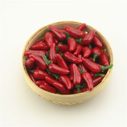 Cheap 80pcs 2.5cm Chili Mini Artificial Fake Foam Fruits and Vegetables Berries Flowers For Wedding Christmas Tree Decoration