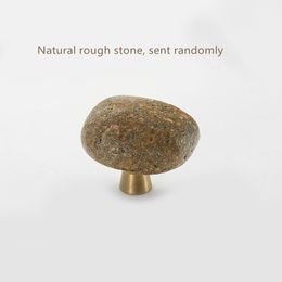 1 pc Unique Natural stone + zinc alloy Door Drawer Cabinet Wardrobe Pull Handle Knobs furniture Hardware handle Wholesale