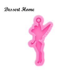 DY0670 Bright Flower Fairy Resin Craft for Keychain, Chocolate Silicone Molds, DIY Epoxy Jewellery Making