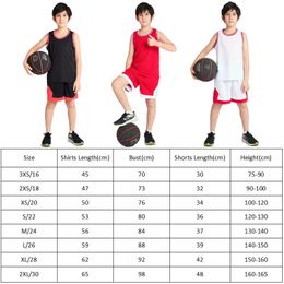 School Basketball Team Jersey Tops Shirt Sports Wear Uniform Kids Boys Team Basketball Jersey Suits can be customized Name numbe
