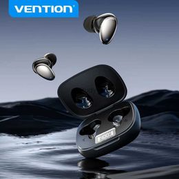 Microphones Vention Tiny T13 ANC Wireless TWS Bluetooth 5.3 Headphones Active Noise Cancellation Headphone Microphone with LED Digital DisplayQ
