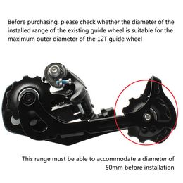 MTB Bicycle Rear Derailleur Pulley Road Bike Guide Roller Tensioner Parts Cycling 12T Guide Wheel Ceramic Bearing Jockey Wheel