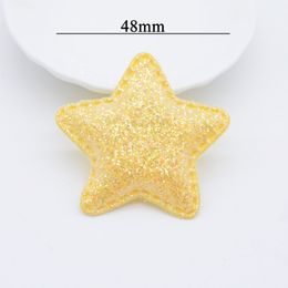 12Pcs Glitter Fabric Padded Star Applique for DIY Headwear Hair Clips Decor Baby Hats Headbands Ornaments Accessoies Patches