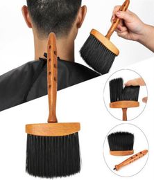 Wooden Handle Soft Neck Face Duster Brush Barber Hair Cleaning Hairbrush Dust Remover Salon Hairdressing Cutting Tool20334617704