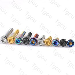 Tgou Titanium Bolt M6x10/15/20/25/30/35/40/45/50/55/60mm Flange Allen key Head Screws for Motorcycle Retrofit