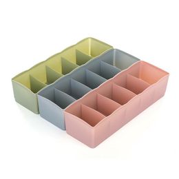 2021 Hot Sale New 5 Cells Plastic Storage Box Tie Bra Socks Drawer Cosmetic Divider Tidy Underwear Organizer Case Dropshipping