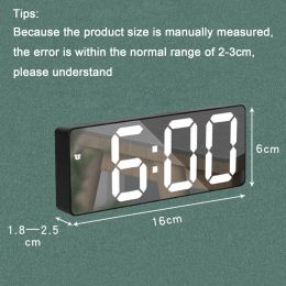 LED Clock Modern Simple Ins Student Electronic Plug-in Alarm Clock Mirror Large Screen Living Room Bedroom Dorm Clock