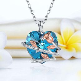 Women's Chinese Style Rose Wrapped Collarbone Chain Necklace