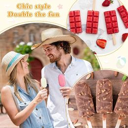 Food Grade Silicone Ice Cream Moulds Chocolate Cake Popsicle Mould DIY Homemade Frozen Fruit Ice Lolly Mould With Free Sticks