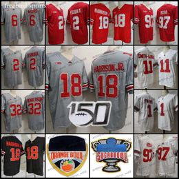 State Mccord Buckeyes Ohio Grey Ed Jersey 18 Marvin Harrison Jr. C.J. Stroud 32 Henderson 97 Joey Bosa New Red White Grey College Football Peach Rose 150th