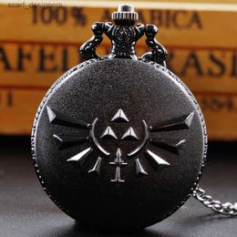 Pocket Watches Cartoon Anime Theme Pocket es Pendant Quartz Pocket FOB With Chain Gifts For Children Student Y240410