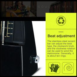 Tower Type Guitar Metronome Mini Metronome Tower Mechanical Piano Guitar Drum Bass Rhythm And Beat Pendulum Musical Mechanical