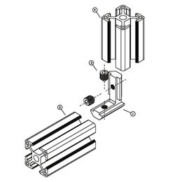 10PCS T Slot L-Shape Aluminum Profile Interior Corner Connector Joint Bracket for 2020 3030 4040 4545 EU Alu-profile with Screws