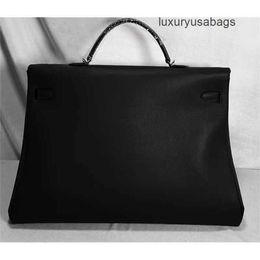 Designer Handbags 50cm Totes Bags High Capacity Genuine Leather Bag 2023 New Business Luggage Bag Black Silver Large Bag Shoulder Bag WN-YZL6