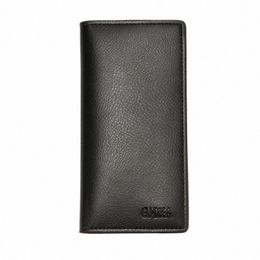 men's Busin PU Leather Lg Wallet Pocket Credit Card Holder Clutch Bifold Purse s3Hg#