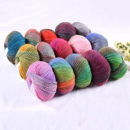 1Ball 50g Cashmere Yarn Knitted Hand-Woven Woolen Rainbow Colorful Knitting Scores Wool Yarn Needles Crochet Weave Thread