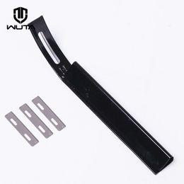 WUTA Black Sharp Leather Skiving Knife Tools DIY Leather Craft Safety Cutting Knife Cut off Thin Knives +3 Blades German Import