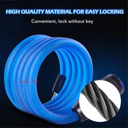 Anti-theft 1.5m/1.8m Long Steel Wire Bike Chains Lock Electric Car Portable Bike Cable Locks Bicycle Lock Cycling Accessory