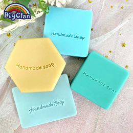 HANDMADE SOAP Series Soap Stamp DIY Handmade Natural Organic Soap Making Seal With Handle Transparent Resin Chapter