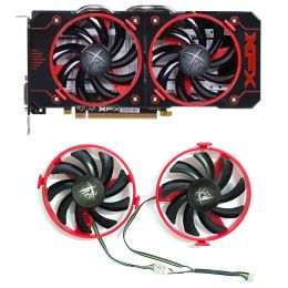 Pads 2PCS New FDC10U12S9C DC 12V 0.45A 4PIN XFX Radeon RX 460 GPU Cooler For XFX AMD Radeon RX 460 Graphics Cooling Fan