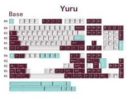 Accessories GMK Yuru 104+68 Cherry Profile ABS Doubleshot Keycaps Set for Cherry MX Mechanical Gaming Keyboard