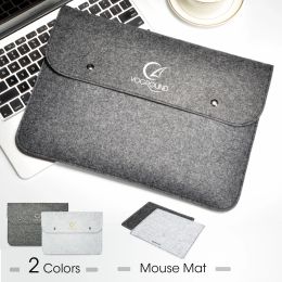 VOGROUND Laptop Buckle Felt Sleeve Bag 11 12 13 14 15 Inch For Macbook Air Retina Case for HuaWei Hp Notebook with Mousepad Gift