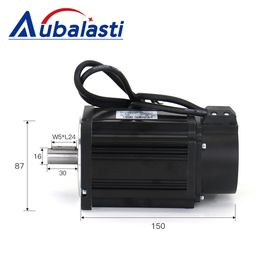 Aubalasti 750W AC Servo Motor Kits 90ST-M02430 2.4N.m 220V 3000RPM Permanent Magnet Match Driver AASD-15A for CNC Engraving