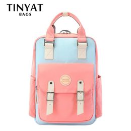 Women's 15 inch laptop student backpacks Girls school rucksacks for teenage middle school Mochila Travel Pink 2011182489