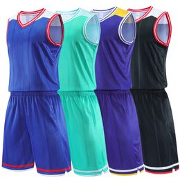 Men's Throwback Basketball Jersey Sets Uniform Boys And Girls Jerseys High Qualiy Sportswear Suit Kids Sport Vest And Shorts Set