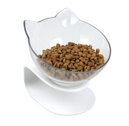 mylb Pet Cats Transparent Bowl with Holder Anti-slip Cat Food Dish Pet Feeder Water Bowl Perfect For Cats And Small Dogs