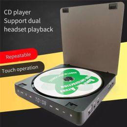 Players Support CD/MP3/WMA Universal Portable CD player 3.5mm USB HIFI Walkman Disc Learning Retro CD Disc Album Player Touch Control